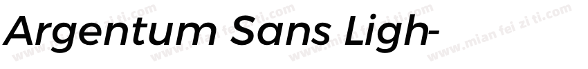 Argentum Sans Ligh字体转换